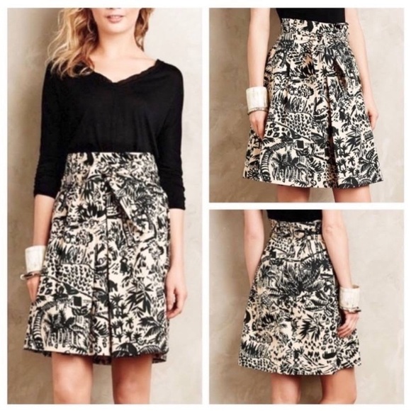 COREY LYNN CALTER Anthropologie Rare Palm Garden Skirt - Picture 1 of 7